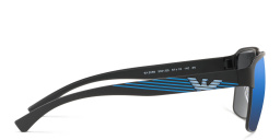 Emporio Armani Square Sunglasses in Matte Black – Product Photo 3