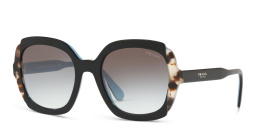 PRADA Square Sunglasses in Black Azure/Spotted Brown – Product Photo 2