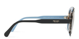 PRADA Square Sunglasses in Black Azure/Spotted Brown – Product Photo 3