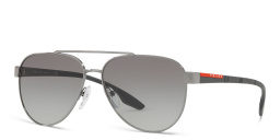 Prada Linea Rossa Pilot Sunglasses in Gunmetal – Product Photo 2
