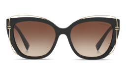 نظارات شمسية طراز كات آي بشعار العلامة من تيفاني أند كو بلون أسود - صورة المنتج 1