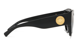 Shop VERSACE Medusa Cat-Eye Sunglasses in Black online.