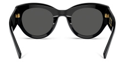 Shop VERSACE Medusa Cat-Eye Sunglasses in Black online.
