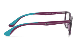 Ray-Ban Junior Ferrari Kids Rectangle Eyeglasses in Transparent Violet – Product Photo 3
