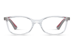 Ray-Ban Junior Ferrari Kids Rectangle Eyeglasses in Transparent – Product Photo 1