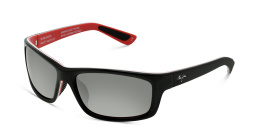 Maui Jim Kanaio Coast 766 Unisex Wide Rectangle Sunglasses in Black – Product Photo 2