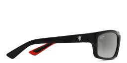 Maui Jim Kanaio Coast 766 Unisex Wide Rectangle Sunglasses in Black – Product Photo 3