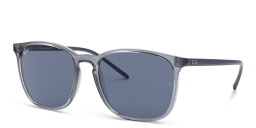 Shop Ray-Ban Unisex Square Sunglasses in Transparent Blue online.