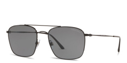 Shop GIORGIO ARMANI Square Sunglasses in Black online.