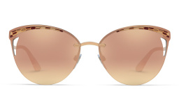 نظارة شمسية بإطار كات آي من بولغري بلون وردي ذهبي - صورة المنتج 1