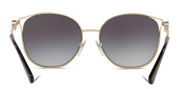 BVLGARI Half Rim Cat Eye Sunglasses in Black/Pale Gold – Product Photo 4