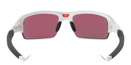 Shop Oakley Flak XS Half-Rim Rectangle Sunglasses in Polished White online.