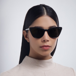 PRADA Cat Eye Sunglasses in Shiny Black – Product Photo 5