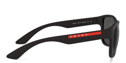 Shop Prada Linea Rossa Pillow Sunglasses in Black Rubber online.