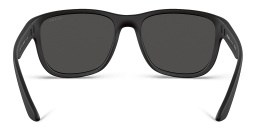 Shop Prada Linea Rossa Pillow Sunglasses in Black Rubber online.