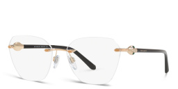 نظارة طبية واسعة غير منتظمة بدون إطار من بولغري بلون وردي ذهبي - صورة المنتج 2