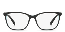 Shop TIFFANY Logo Square Eyeglasses in Black online.