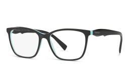 Shop TIFFANY Logo Square Eyeglasses in Black online.