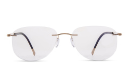 Silhouette Rimless Aviator Eyeglasses in Gold – Product Photo 1