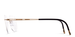 Silhouette Rimless Aviator Eyeglasses in Gold – Product Photo 3