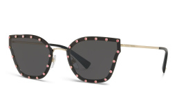 VALENTINO Rimless Cat Eye Sunglasses in Black – Product Photo 2