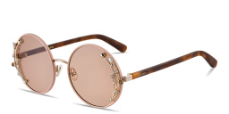 Shop JIMMY CHOO Gema/S Round Sunglasses in Nude online.