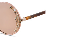 Shop JIMMY CHOO Gema/S Round Sunglasses in Nude online.