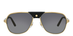 Shop Cartier Santos de Cartier Aviator Sunglasses in Gold online.