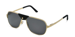 Shop Cartier Santos de Cartier Aviator Sunglasses in Gold online.