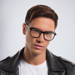 نظارة طبية بإطار مربع من مونت بلانك بلون أسود - صورة المنتج 6