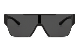 نظارات شمسية مستطيلة بدون إطار من بربري بلون أسود - صورة المنتج 1