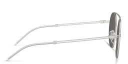 Emporio Armani Irregular Sunglasses in Matte Silver – Product Photo 3