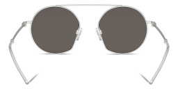 Emporio Armani Irregular Sunglasses in Matte Silver – Product Photo 4
