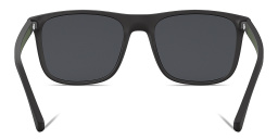 Emporio Armani Square Sunglasses in Matte Black – Product Photo 4