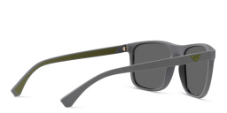 Shop Emporio Armani Square Sunglasses in Matte Grey online.