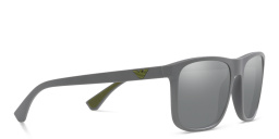 Shop Emporio Armani Square Sunglasses in Matte Grey online.