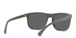Shop Emporio Armani Square Sunglasses in Matte Grey online.