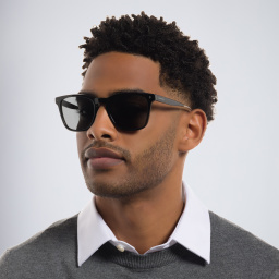 نظارة شمسية مربعة من جورجو أرماني بلون أسود - صورة المنتج 5