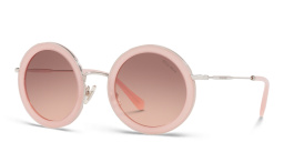 MIU MIU Oversized Round Sunglasses in Opal Pink – Product Photo 2