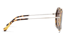 نظارات شمسية دائرية كبيرة من ميو ميو بلون هافان فاتح - صورة المنتج 3