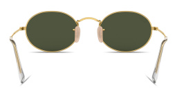 Shop Ray-Ban Oval Metal Unisex Sunglasses in Arista Gold online.