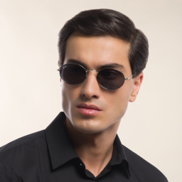 Ray-Ban Unisex Round Sunglasses in Silver – Product Photo 8