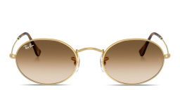 Shop Ray-Ban Oval Metal Summer Capsule Unisex Sunglasses in Arista Gold online.