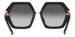 VALENTINO V Logo Oversized Irregular Sunglasses in Black – Product Photo 4
