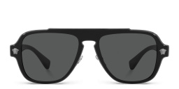 VERSACE Medusa-detailed Aviator Sunglasses in Black – Product Photo 1