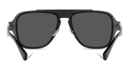 Shop VERSACE Aviator Sunglasses in Black online.