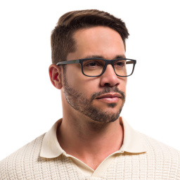 Emporio Armani Rectangle Eyeglasses in Matte Black – Product Photo 5