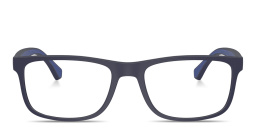 Emporio Armani Rectangle Eyeglasses in Blue – Product Photo 1