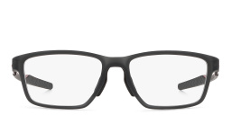 Oakley Metalink Wide Rectangle Eyeglasses in Satin Grey Smoke – Product Photo 1