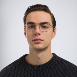 Ray-Ban Unisex Square Eyeglasses in Silver – Product Photo 8